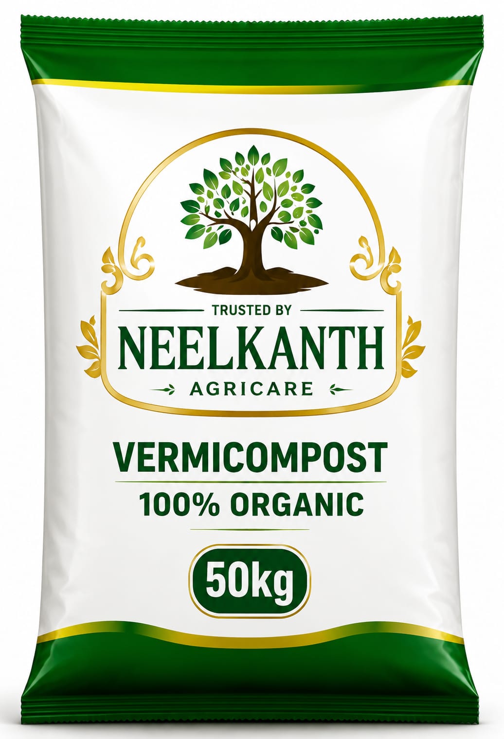 Neelkanth Agricare Vermicompost 50kg Bag — 100% Organic